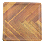 Thumbnail image #1 for TableCraft Aeris Collection™ 13156 Square Melamine Serving Plate, Wood Pattern, 11" x 11" x 0.5"