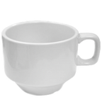 Thumbnail image #1 for Vertex China Barista B-52 8 oz Stackable Porcelain Coffee Cup with Handle Case of 3 Dozen