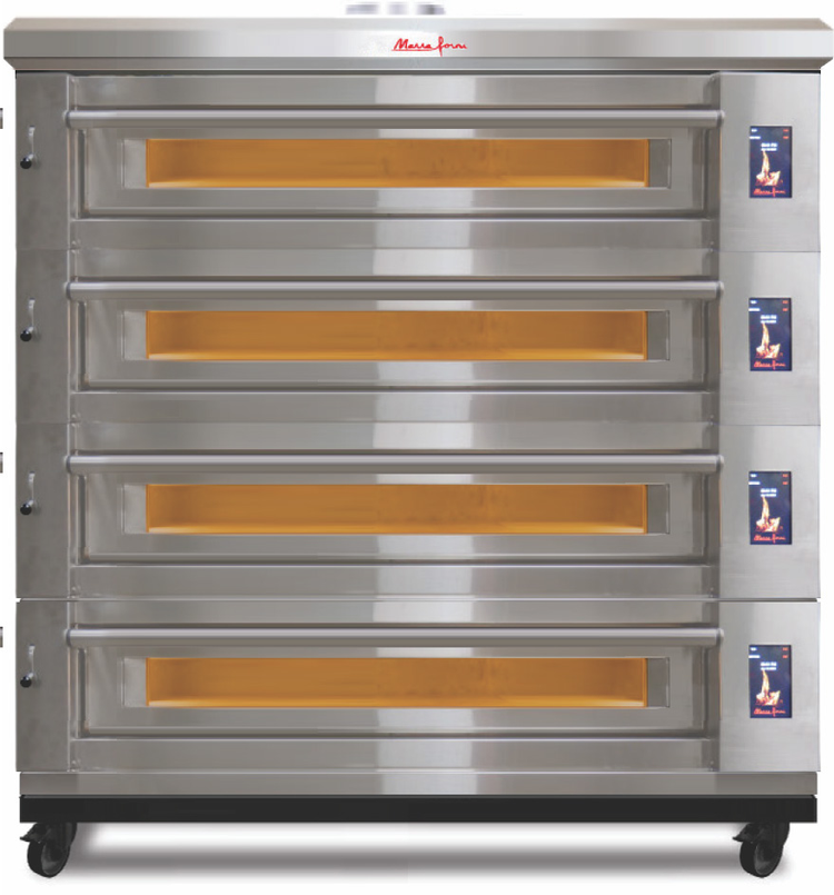 Product image #5 for Marra Forni ELST55-36/4 Four-Deck Electric Stackable Deck Oven with 55 x 36-Inch MarraStone Cooking Surface