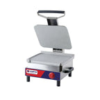Thumbnail image #1 for AMPTO SASL Commercial Electric Sandwich Grill, Single Smooth Cast-Aluminum Plate, Adjustable Temperature Control, 13.4"W x 12.5"D