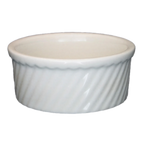 Thumbnail image #1 for International Tableware SOFS-8-EW 8 oz Round Porcelain Soufflé Dish, Swirl, European White Case of 2 Dozen