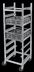 Thumbnail image #5 for Channel Manufacturing Aluminum Glass Rack Dolly for 20 x 20 Racks, 8-Slot