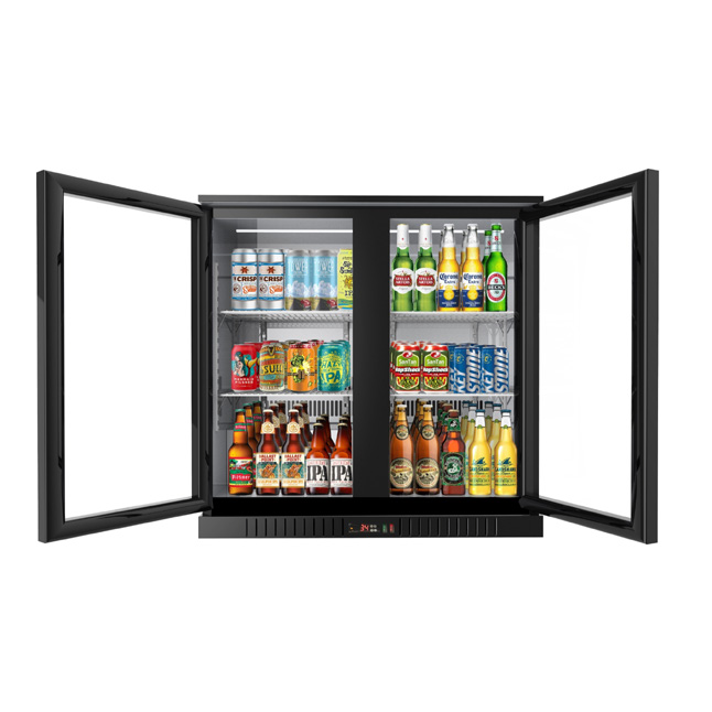 Product image #7 for KoolMore 35-Inch Two-Door Back Bar Refrigerator, 7.4 Cu. Ft., Black, Glass Swing Doors
