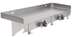 Thumbnail image #4 for John Boos 24-Inch x 8-Inch Wall-Mounted Stainless Steel Utility Shelf with 1-1/2-Inch Riser and 2 Mop/Broom Holders