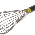 Thumbnail image #1 for JB Prince Matfer U600 14 14" Stainless Steel Piano Whisk with Black Textured Handle