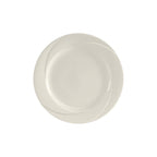 Thumbnail image #1 for Tuxton China San Marino ASU-004 Ceramic Plate, 8-1/8" Round, Wide Rim, Embossed Pattern, Pearl White Case of 2 Dozen