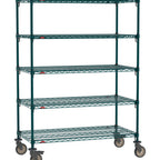 Thumbnail image #1 for Metro Super Erecta SA-1872K3-68-M5 Super Adjustable Super Erecta® Mobile Wire Shelving Unit, 72"W x 18"D x 68"H, 900 lb. capacity per unit, 1" shelf