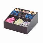 Thumbnail image #1 for Cal-Mil Midnight Bamboo 1714-96 9-Section Black Wood Condiment Caddy, 12"W x 12"D x 5-1/2"H