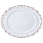 Thumbnail image #1 for Steelite International Folio, Porcelain 62583FP817 Porcelain Oval Platter, Adelina Triple Line Rose, 13" x 10.5" x 1" 1 Dozen