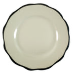 Thumbnail image #1 for Vertex China California CSCB-6 Vitrified China Plate, Scalloped Edge, 6-3/8" Round, Black Line Case of 3 Dozen