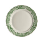 Thumbnail image #1 for Steelite International HL Ivory HL54463925 9-Inch Round China Plate, Carolyn Willow Rim Green, Scalloped Edge Case of 2 Dozen