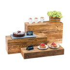 Thumbnail image #1 for Cal-Mil Madera 166-11-99 Wood Rectangular Display Crate/Riser, 20-1/2"W x 7"D x 11"H, Rustic Pine