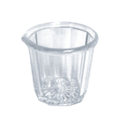 Thumbnail image #1 for Thunder Group PLSP002D 2 oz Clear Fluted Plastic Syrup Cup Case of 54 Dozen