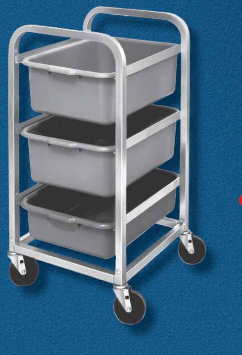 Product image #5 for Single-Section Aluminum 3-Level End-Load Bus Box Cart