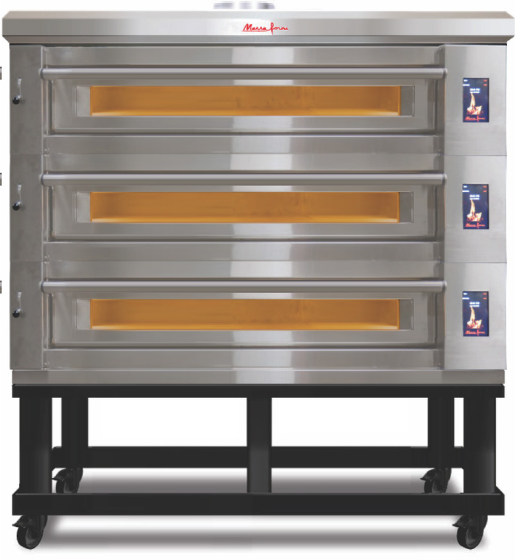 Product image #6 for Marra Forni ELST55-36/3 Three-Deck Electric Stackable Deck Oven with 55 x 36-Inch MarraStone Cooking Surfaces