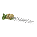 Thumbnail image #1 for G.E.T. Specialty Servingware 4-81856 Stainless Steel Taco Holder, 18-1/2 x 2-1/2 x 1-1/2 in, Holds 11 or 12 Tacos Case of 12