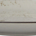 Thumbnail image #2 for International Tableware Splash™ SH-22-CR ™ Round Stoneware Plate, 8-1/8", Crème with Dark Brown Trim and Speckles Case of 2 Dozen