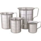 Thumbnail image #1 for Alegacy Foodservice Products ML10 Aluminum Liquid Measuring Cup, 1 Quart (4 Cup), Capacity Markings, Riveted Handle