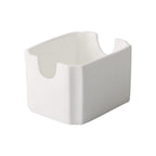 Thumbnail image #1 for CAC China Grand Canyon GDC-HSP Porcelain Sugar Packet Holder, Rectangular, Bone White, 3-3/8"L x 2-3/4"W x 2-3/8"H Case of 3 Dozen