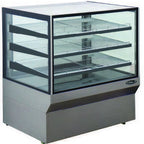 Thumbnail image #1 for MVP Group LLC Kool-It KBF-59 MAX Refrigerated Display Case, Freestanding Full-Service, See-Through, Stainless Steel, 59"W, 3 Adjustable Shelves