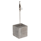 Thumbnail image #1 for Libbey APS Germany - Signage APS 71494 Table Sign Holder Set, 4-Piece, Gray Concrete Base, Metal Clip, 30 Labels