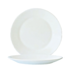 Thumbnail image #1 for Cardinal Restaurant White by Arcoroc 22522 Opal Rim Plate, Round, 9-3/8 in Case of 2 Dozen
