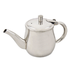 Thumbnail image #1 for Alegacy Foodservice Products CT1 Gooseneck 18/8 Stainless Steel Teapot, 10 oz, Hinged Lid, Insulated Hollow Handle Case of 12