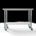 Thumbnail image #5 for KoolMore 48-Inch x 30-Inch 18-Gauge Stainless Steel Commercial Work Table with Undershelf and Locking Casters