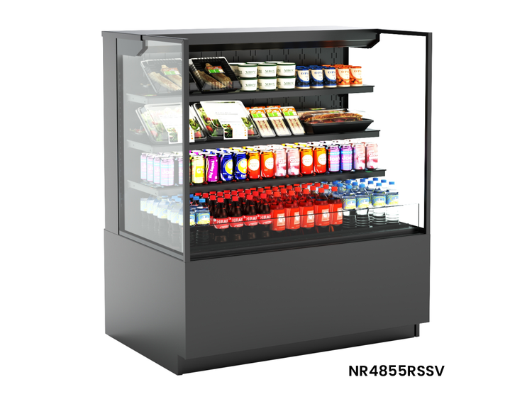 Product image #5 for Structural Concepts Reveal® Freestanding Refrigerated Self-Service Case, 47-3/4" W x 33" D x 54-3/4" H, Self-Contained, 3 Glass Shelves