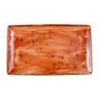 Thumbnail image #1 for Vertex China London Terra LTC-R20 Rectangular China Platter, 13 x 7-1/2 in, Hand Painted, Terra Cotta 1 Dozen