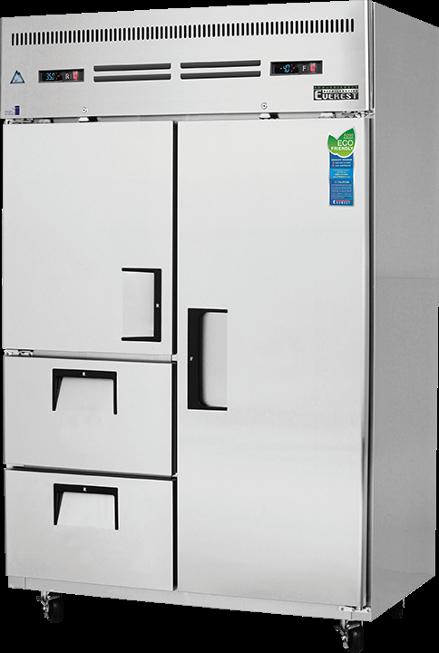 Product image #5 for Everest ESRF2D2 Two-Section Reach-In Dual Temperature Refrigerator/Freezer Combo, 49-5/8 Inch Wide