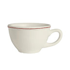 Thumbnail image #1 for Steelite International HL Ivory HL50863881 China Coffee Cup, 7.25 oz, Scalloped Edge, Maroon Pattern Case of 3 Dozen