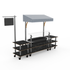 Thumbnail image #1 for Steelite International Mogogo, Modular MGCMLA01MSWW Canopy Cooling Station, 130"W x 29 1/2"D x 96"H, Mixed Materials