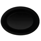 Thumbnail image #1 for G.E.T. Black Elegance OP-120-BK . . Melamine Oval Platter, Black, 12" 1 Dozen