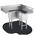 Thumbnail image #4 for Steel Works Stainless 3-Compartment Corner Sink with Left and Right Drainboards, 304 Stainless Steel