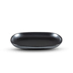 Thumbnail image #2 for Korin Inc Tessa Black PLL-416 Rectangular Ceramic Plate, 7-1/4" x 5", Gunmetal Sheen Finish