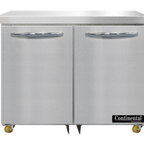 Thumbnail image #1 for Continental Refrigerator SW36N-U 36" Undercounter Refrigerator, 2-Section, 2 Solid Doors, Stainless Steel Exterior