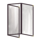 Thumbnail image #1 for Risch Deluxe TET 4.25X11-LEATHERETTE Vinyl Triple-Fold Menu Cover, 4-1/4" x 11" Case of 24
