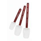 Thumbnail image #2 for Browne USA Foodservice 71785 14" Silicone Spoonula with Red Polypropylene Handle, Heat-Resistant to 500°F