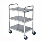 Thumbnail image #1 for Lakeside Manufacturing 489 3-Shelf Utility Cart, Chrome-Plated Frame, Stainless Steel Shelves, 500 lb Capacity
