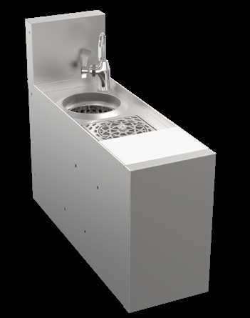 Product image #7 for Krowne Royal Series 8-Inch Wide Underbar Speed Station, 24-Inch Deep, with Glass Rinser, Dipperwell Faucet, and Cutting Board