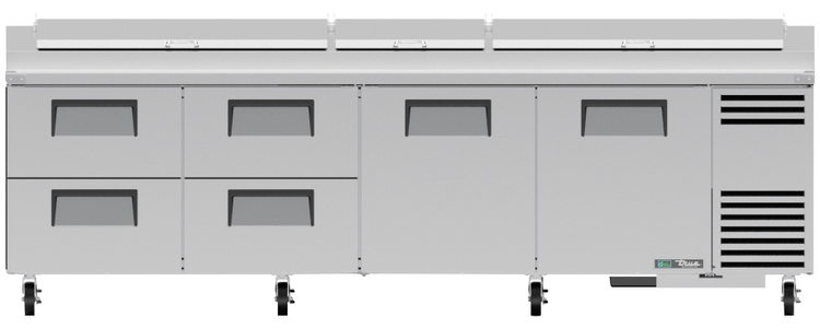 Product image #9 for True 119-1/4-Inch Pizza Prep Table with 2 Doors, 4 Drawers, Alternate Top, and R290 Refrigeration