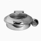 Thumbnail image #1 for Steelite International Creations, Metal 7351MW102 8 qt Round Stainless Steel Chafing Dish with Hinged Cover, Induction Ready