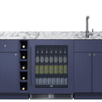 Thumbnail image #2 for Summit Commercial Summit Appliance OASISMN35 Wet Bar Kitchenette, Midnight Navy, Fully Assembled, with Sink, Faucet & Beverage Center
