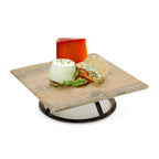 Thumbnail image #1 for G.E.T. GET MTS-R3-AB Round 2-Tier Metal Display Board Stand/Pedestal, Antique Brass, 3"H