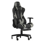 Thumbnail image #1 for Flash Furniture CH-187230-GY-RLB-GG High-Back Bonded Leather Gaming Chair with Casters, Adjustable Arms and Slide-Out Footrest