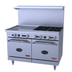 Thumbnail image #1 for Royal Range of California Delux Series RDR-6G12 48" Gas Range, 6 Open Burners, 12" Griddle, 2 Space-Saver Ovens