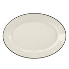 Thumbnail image #1 for Steelite International HL Ivory HL15463927 Rolled Edge Oval China Platter, 10.5" x 7.25" Case of 2 Dozen