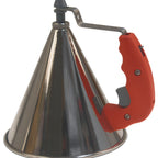Thumbnail image #2 for JB Prince Kwik U939 Sauce Gun, 27 oz, Adjustable 7 mm Opening, Stainless Steel with Red Handle and Stand