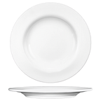 Thumbnail image #1 for International Tableware Bristol BL-88 9-inch Round Porcelain Plate with Wide Rolled Rim Case of 2 Dozen